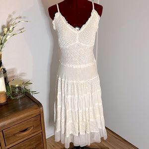 WHITE EYELET SUMMER DRESS